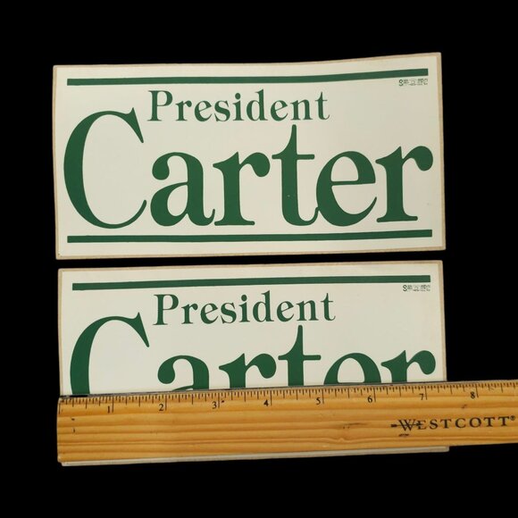 President Carter 1980 Presidential Re-Election Campaign Bumper Sticker Lot NOS - Picture 5 of 5